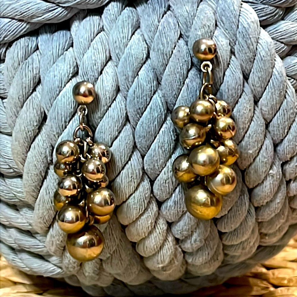 Vintage bead cluster earrings